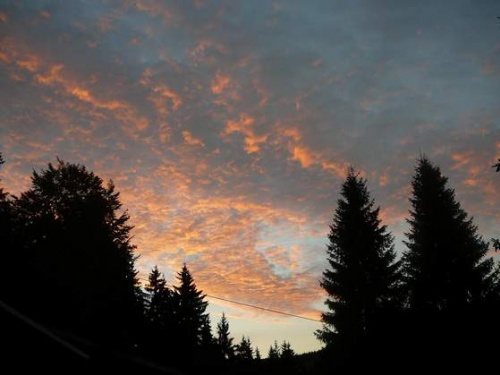 Sonnenuntergang in den Thüringer Bergen