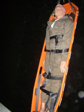 Transport mit Schleifkorbtrage