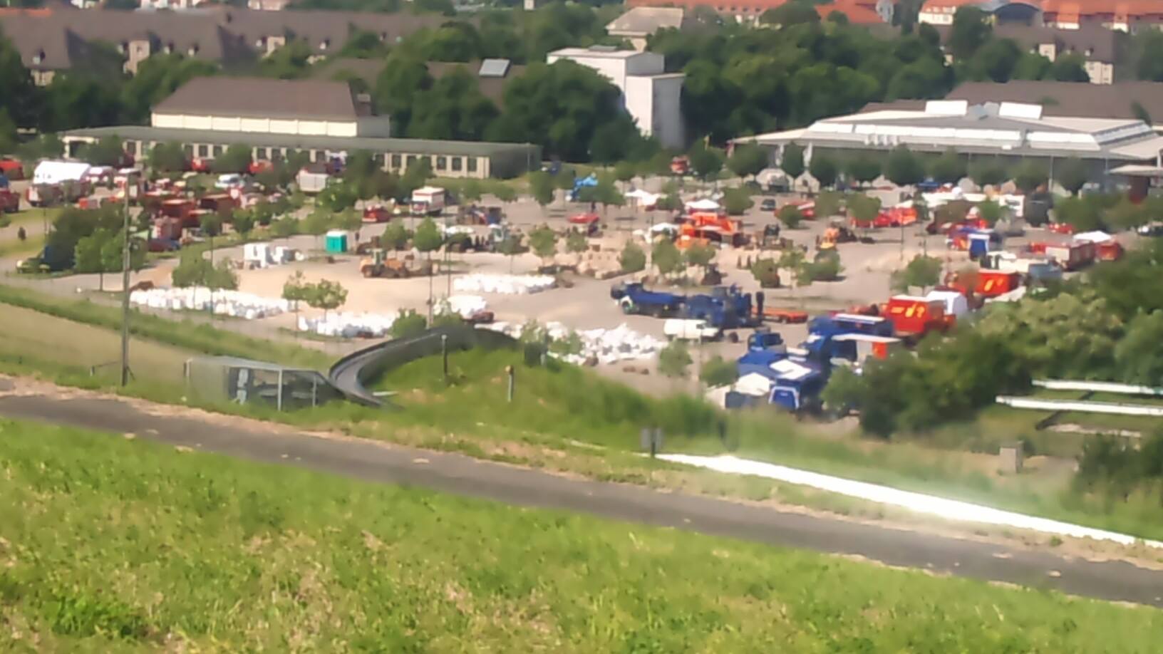 Die Einsatzzentrale des Katastrophenschutzes in Magdeburg.