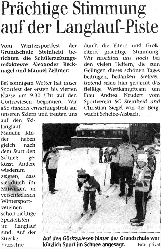 Prächtige Stimmung auf derLanglaufpiste