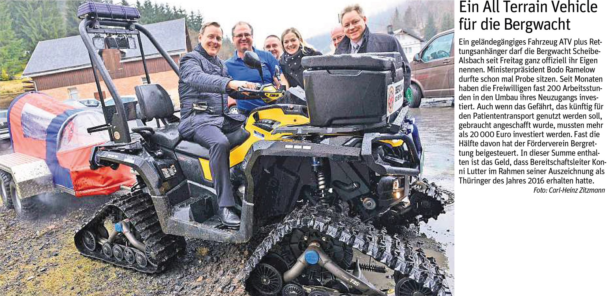 Ein ATV fuer die Bergwacht Ein ATV fuer die Bergwacht