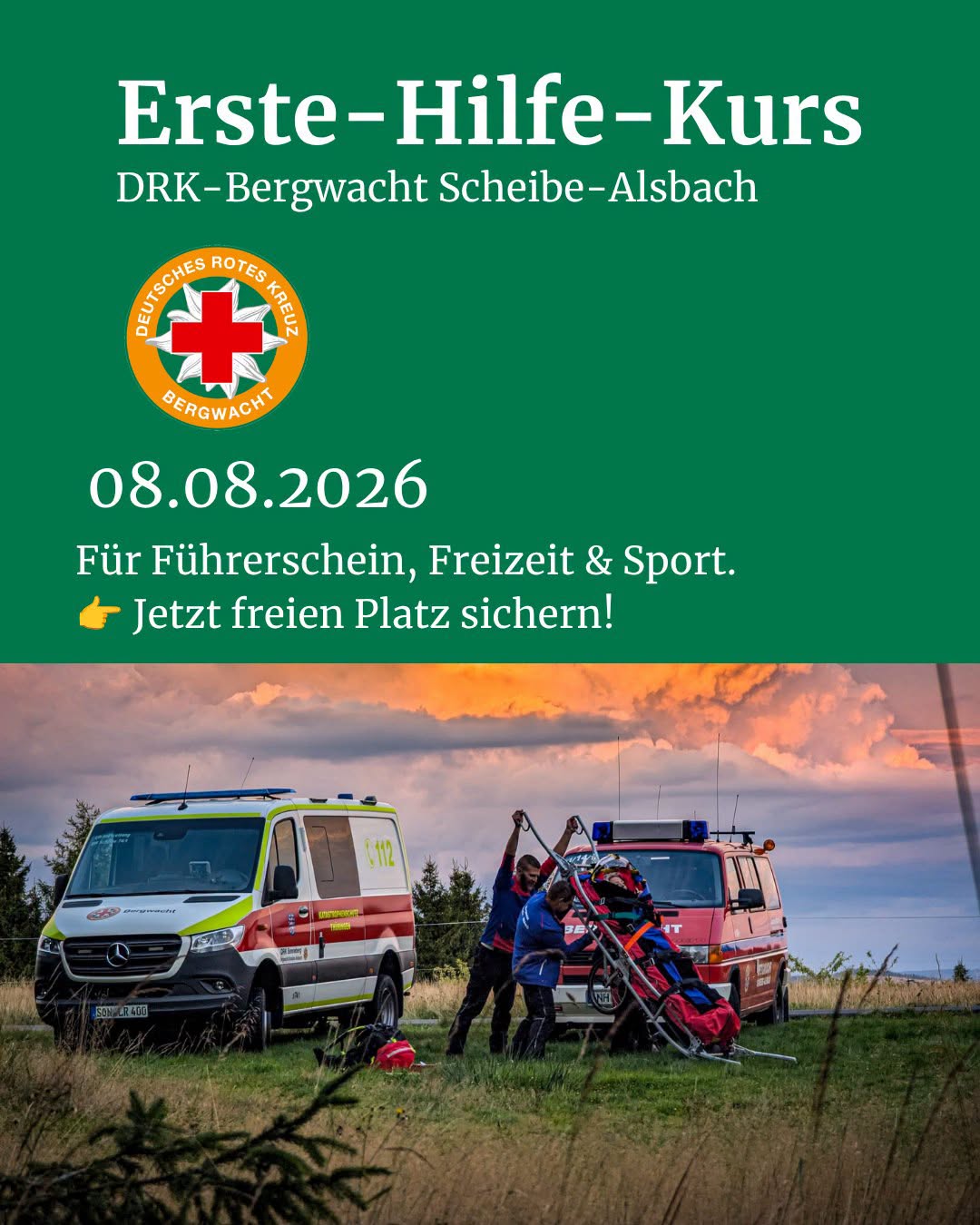 WIR HABEN NOCH PLÄTZE FREI! Erste-Hilfe-Lehrgang am 08.08.2026 - Bild 1