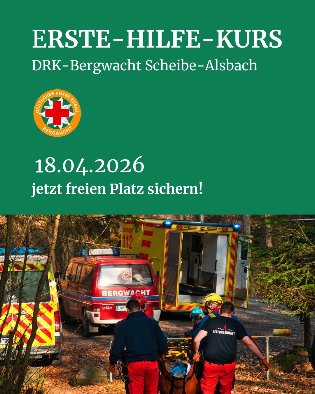 WIR HABEN NOCH PLÄTZE FREI! Erste-Hilfe-Lehrgang am 18.04.2026 - Bild 1